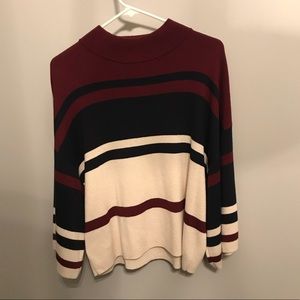 maroon/navy blue sweater